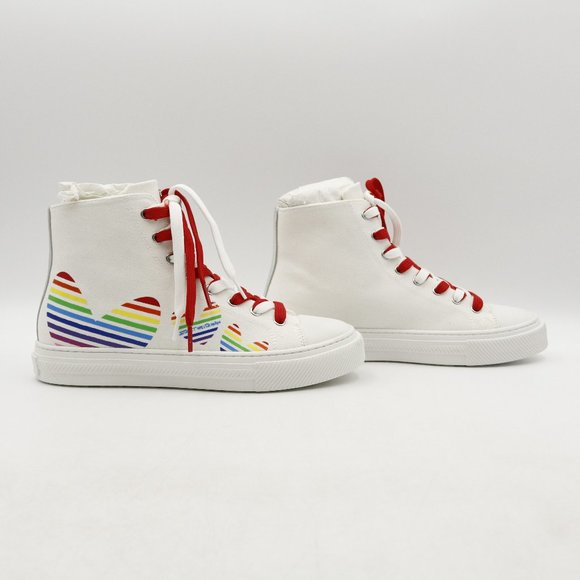 Stuart Weitzman White and Red Sneakers - Picture 5 of 16